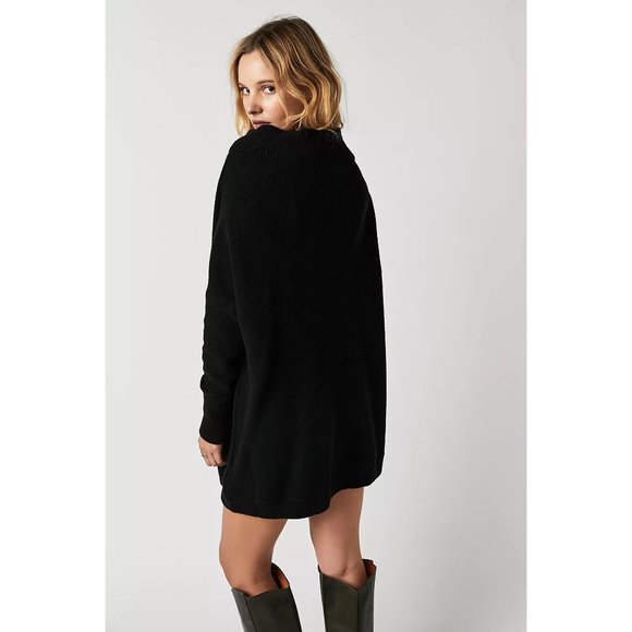 Free People Ottoman Slouchy Tunic in  Black - Picture 6 of 11